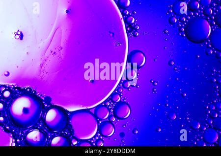 Abstract background of bubbles with colorful reflections Stock Photo