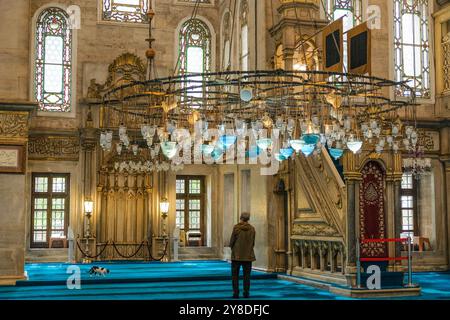 Istanbul, Turkey - September 23, 2024: The Eyup Sultan Mosque is located on the Golden Horn, in the Eyup district of Istanbul, Turkey. Stock Photo