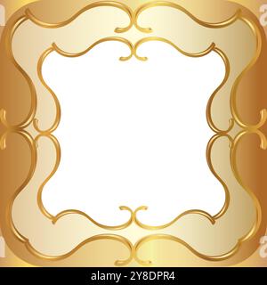 Victorian Arabesque Gold Background Stock Vector