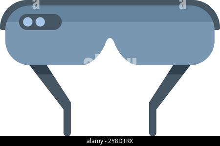 Virtual reality glasses headset showing augmented reality experience, futuristic device Stock Vector