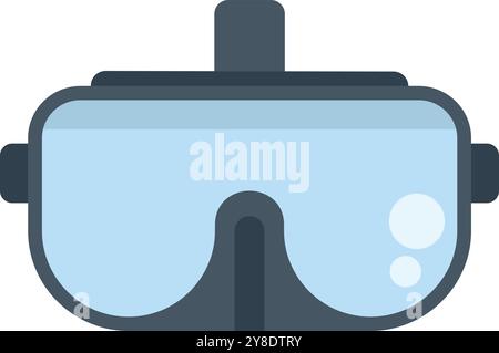 Virtual reality headset with a modern design showing bubbles representing metaverse experience Stock Vector