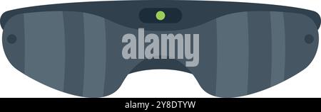 Vr glasses showing augmented reality interface, modern device for gaming and entertainment Stock Vector