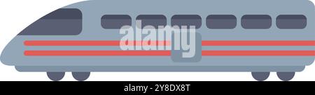 Modern high speed train is moving at high speed on railway tracks Stock Vector