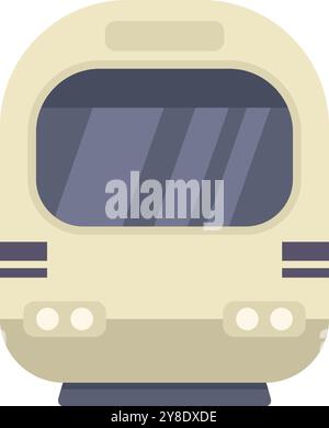 Simple vector illustration of a modern high speed train approaching the station platform Stock Vector
