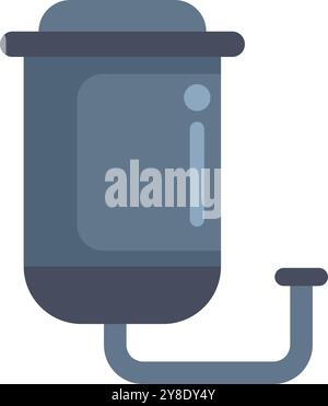Water heater tank, a modern appliance ensuring a constant supply of hot water for showering, washing, and other household needs Stock Vector