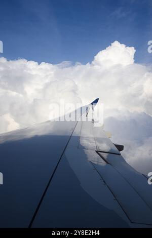 A View From The Window From A Passenger Aircraft Of Aegean Airlines a-view-from-the-window-from-a-passenger-aircraft-of-aegean-airlines