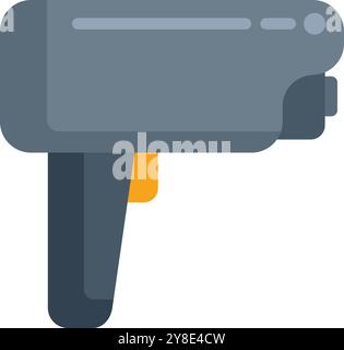 Illustration of a barcode scanner scanning for retail checkout, in a flat design Stock Vector
