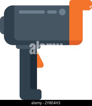 This vector illustration features a barcode scanner scanning a retail product code, symbolizing inventory management and retail operations Stock Vector