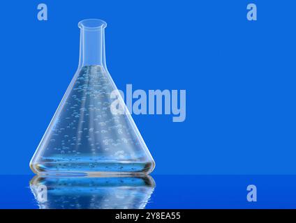 Illustration of conical flask. Stock Photo