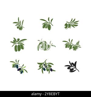 olive icon vector illustration symbol design template Stock Vector