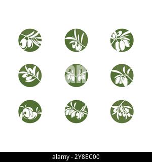 olive icon vector illustration symbol design template Stock Vector