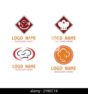 hat chef logo template vector illustration Stock Vector