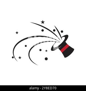 Wand magic hat Logo Template vector symbol design Stock Vector