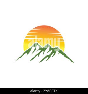 Mountain logo vector template symbol design Stock Vector
