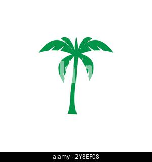 Palm tree summer logo template vector illustration Stock Vector