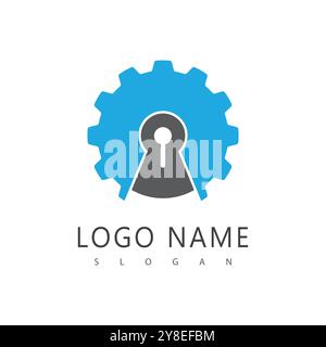 Gear logo vector template symbol design Stock Vector