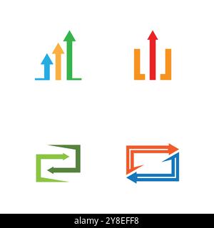 Arrow ilustration logo vector template Stock Vector