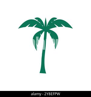 Palm tree summer logo template vector illustration Stock Vector