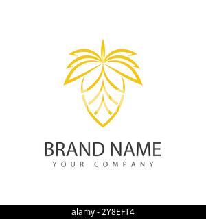 Palm tree summer logo template vector illustration Stock Vector