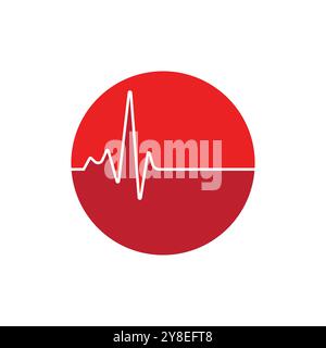 Pulse line ilustration logo vector template Stock Vector