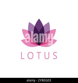 Beauty Vector lotus flowers design logo Template icon Stock Vector