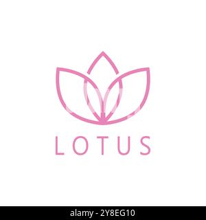 Beauty Vector lotus flowers design logo Template icon Stock Vector