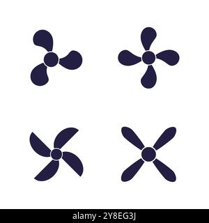 Fan icon vector illustration flat design template Stock Vector