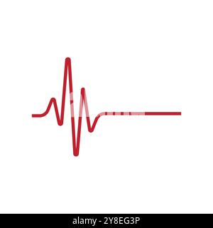 Pulse line ilustration logo vector template Stock Vector