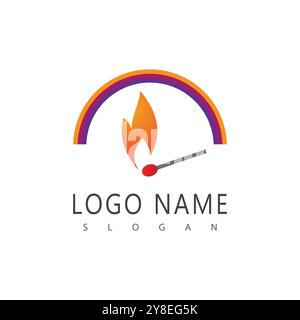 Fire flame vector illustration design template Stock Vector