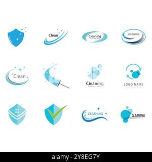 Cleaning logo vector template symbol design Stock Vector