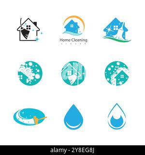 Cleaning logo vector template symbol design Stock Vector