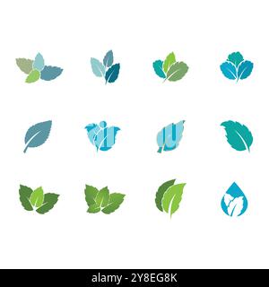 Leaf mint logo vector template symbol design Stock Vector Image & Art ...