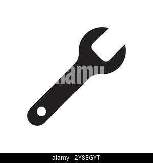 Wrench logo vector flat symbol design Stock Vector