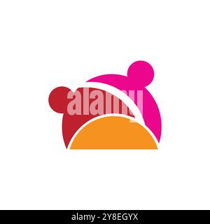 Community, network and social logo people design Stock Vector