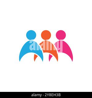 Community, network and social logo people design Stock Vector