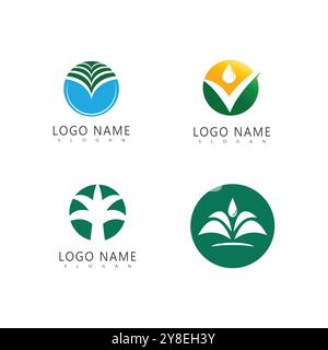 Palm tree summer logo template vector illustration Stock Vector