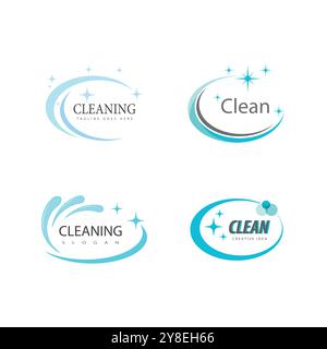 Cleaning logo vector template symbol design Stock Vector