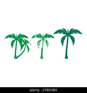 Palm tree summer logo template vector illustration Stock Vector