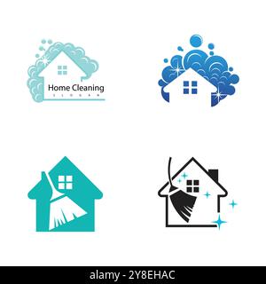 Cleaning logo vector template symbol design Stock Vector