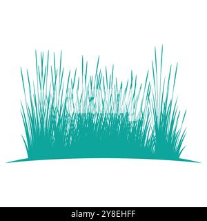 Grass logo vector template element and symbol Stock Vector