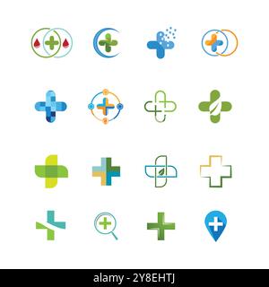 Medical Cross illustration Logo template vector design Stock Vector