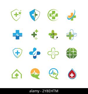 Medical Cross illustration Logo template vector design Stock Vector