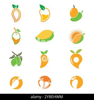 Orange logo design Vector icon illustration design Stock Vector