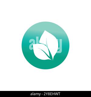 Mint leaf logo vector element template and symbol Stock Vector