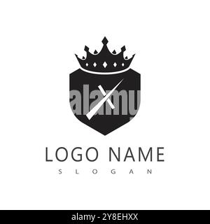 Crown Logo Template vector icon illustration design Stock Vector