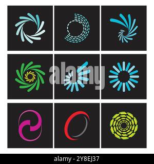 Circle logo vector template symbol element design Stock Vector