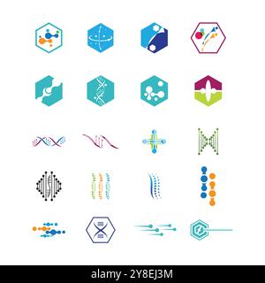 Molecule symbol logo template vector illustration design Stock Vector