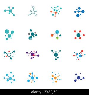 Molecule symbol logo template vector illustration design Stock Vector