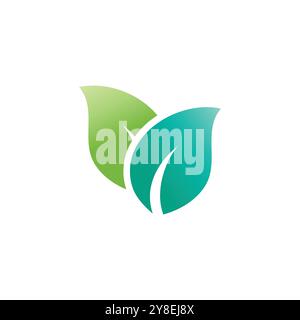 Mint leaf logo vector element template and symbol Stock Vector