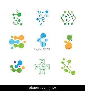 Molecule symbol logo template vector illustration design Stock Vector